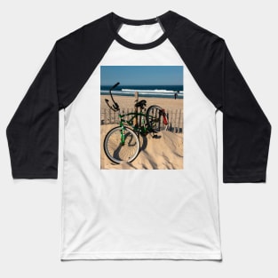 Bike at the Jersey Shore. Baseball T-Shirt